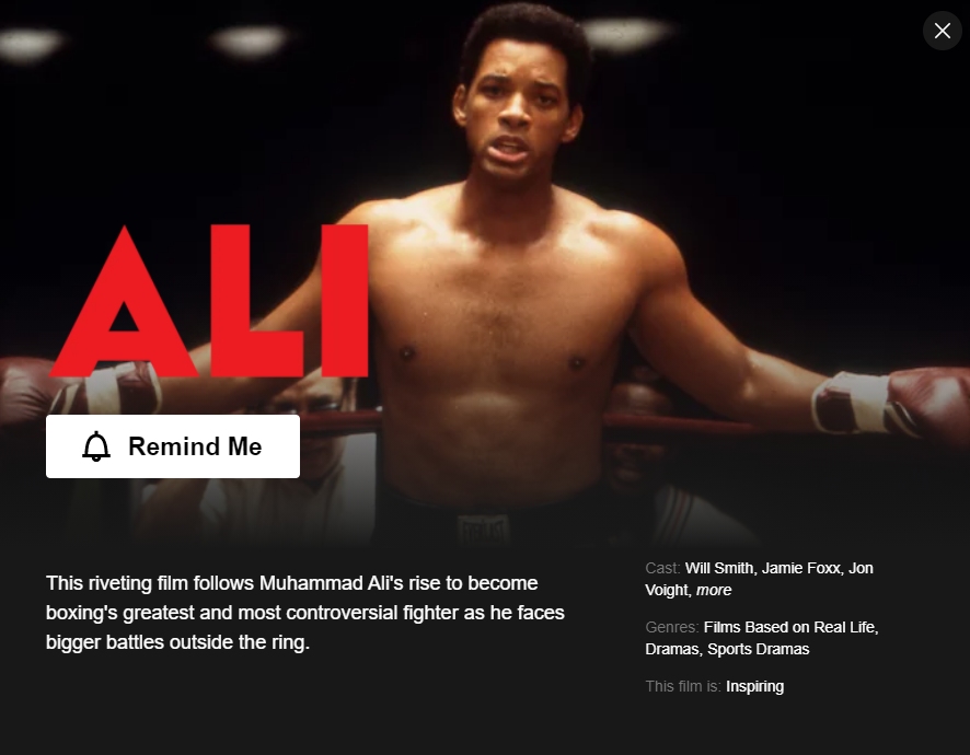 Ali: un film biografic despre viața și cariera lui Muhammad Ali